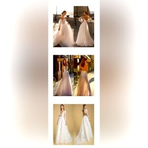 3 Wedding Dresses Brand New. Size 4. For 5’7” Sold together